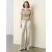 Colorful Striped Short Sleeve Knit Top Colorful Striped Short Sleeve Knit Top