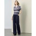 Striped V-Neck Knit Short Sleeve Top Striped V-Neck Knit Short Sleeve Top
