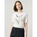 Abstract Floral Embroidered Knit Short Sleeve Top Abstract Floral Embroidered Knit Short Sleeve Top