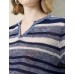 Striped V-Neck Knit Short Sleeve Top Striped V-Neck Knit Short Sleeve Top