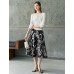 Tencel Eyelet Knit Tie-Neck Sweater