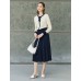 Contrast Bow Detail Knit Cardigan Contrast Bow Detail Knit Cardigan