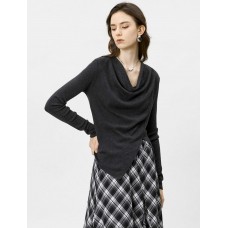 Cowl Neck Asymmetrical Knit Top Cowl Neck Asymmetrical Knit Top