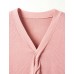 V-Neck Twisted Detail Knit Top